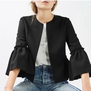 Worthington Black Blazer with Bell Sleeves
